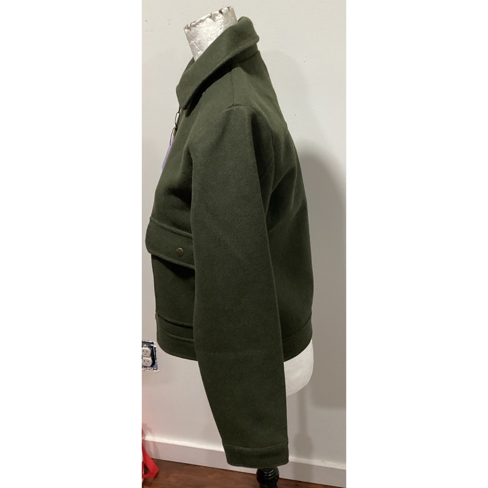 Banana Republic Womens Jacket NWT, Cropped, Boxy, Olive Green, XS Heavyweight - Picture 4 of 7